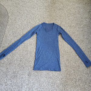 Lululemon Run Swiftly Tech Top Long Sleeve Shirt - Sapphire Blue - Size 2